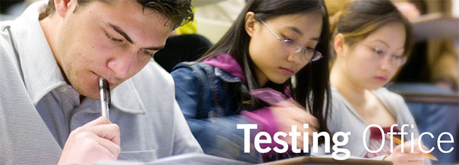 students taking a test