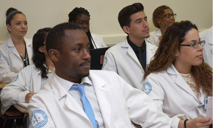 students in class at CUNY School of Medicine