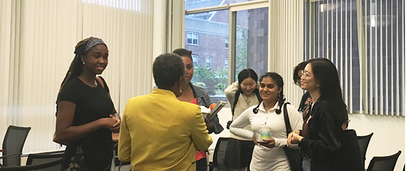 group of women talking