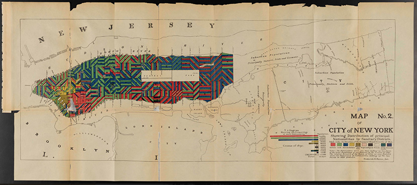 demographic map of NYC from 1895