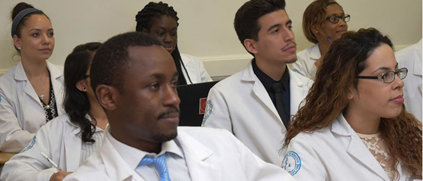 students in class at CUNY School of Medicine