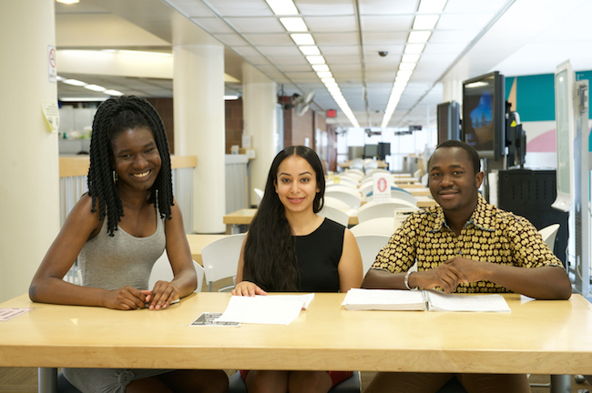 (L-R) Jasmaine Brathwaite, Melanie Poggi, and Norbesida Bagablia